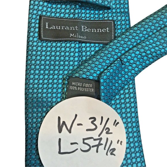 Mens Tie Square Pattern Necktie - Picture 3 of 3